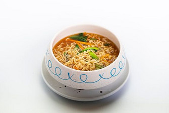 Ramen soup con gamberi